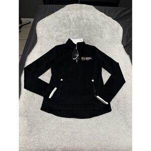 Zero‎ Restriction Pullover Womens XS Black Logo Quarter Zip Golf Top